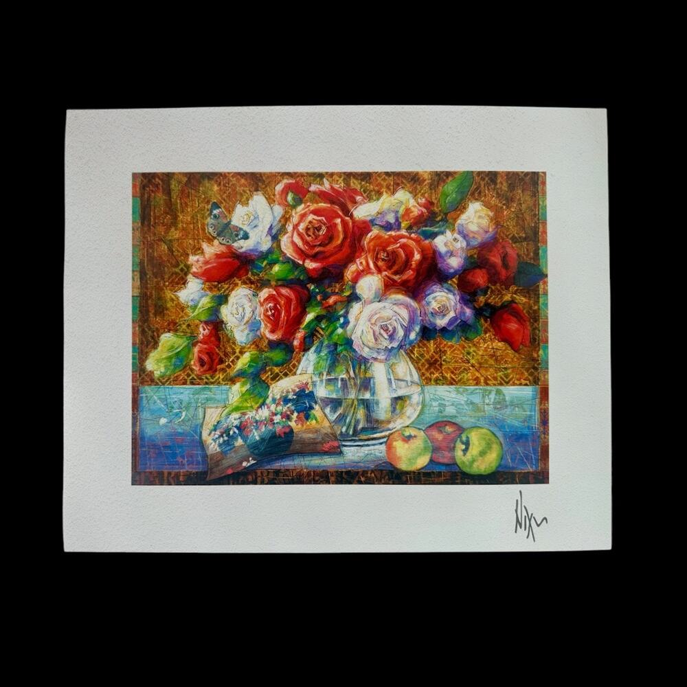 Peter Nixon Flower Study - Gaugin 10 1/8" x 12 3/8" Lithograph Park West 2021
